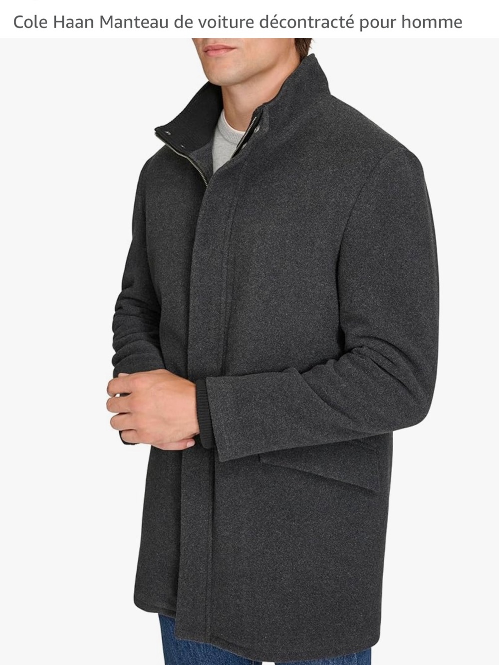 Cole Haan Charcoal Gray Wool Blend coat